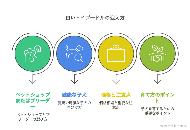 白いトイプードルを迎えるには