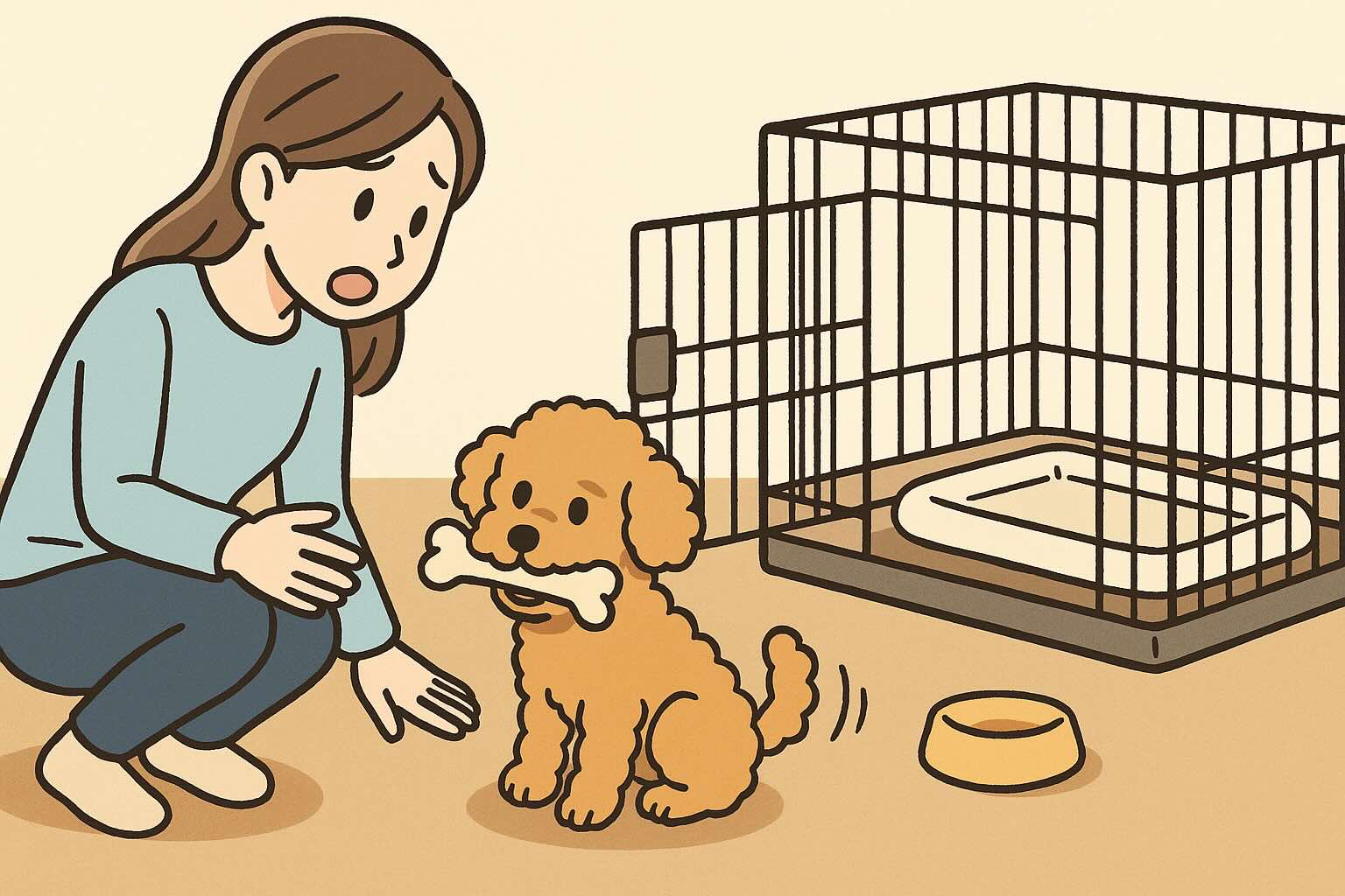 ハウスと噛み癖・トイレしつけとの関係性
