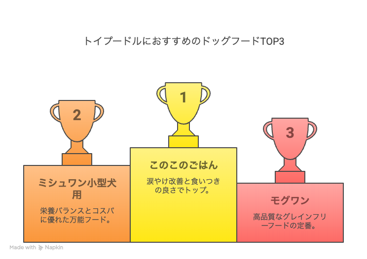 トイプードルにおすすめのドッグフードランキングTOP3