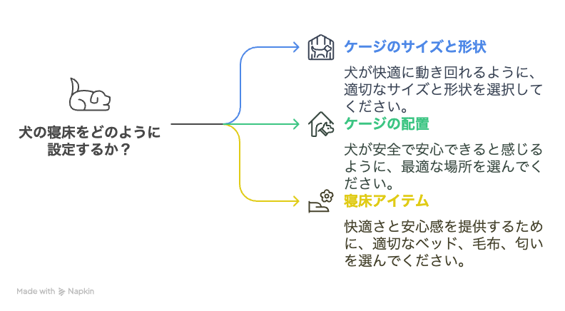 犬がぐっすり眠れるケージ環境の作り方