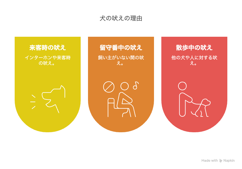 よくある無駄吠えのシチュエーション