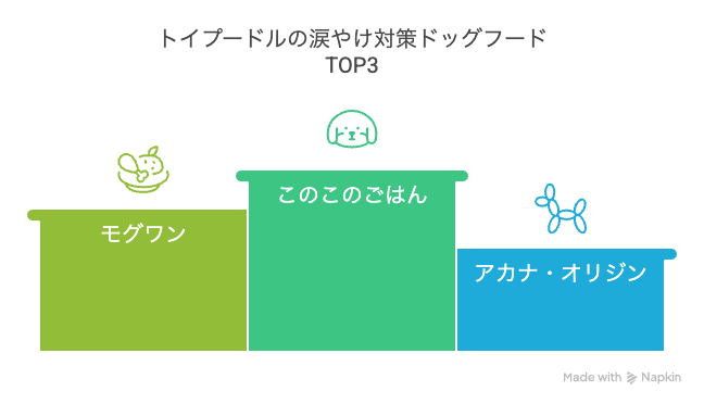 トイプードルの涙やけにおすすめのドッグフードランキング