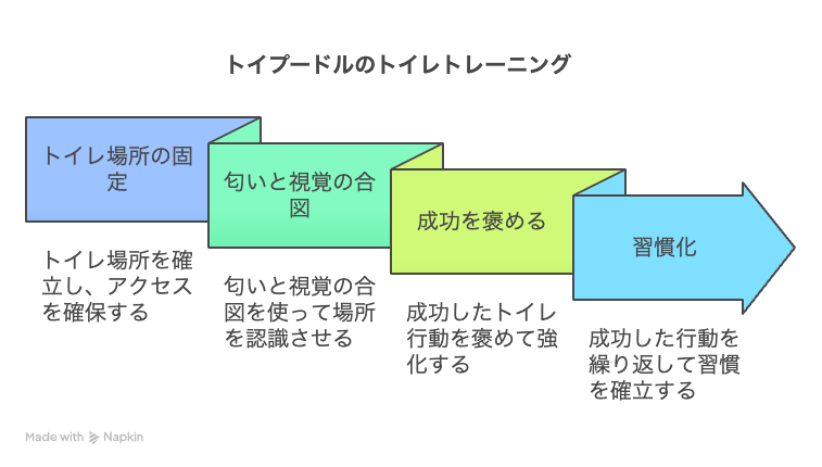 トイプードルのトイレのしつけと場所の習慣化